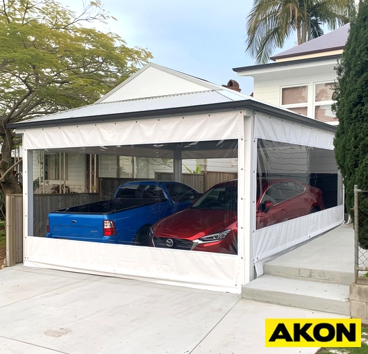 Durable vinyl carport side panels