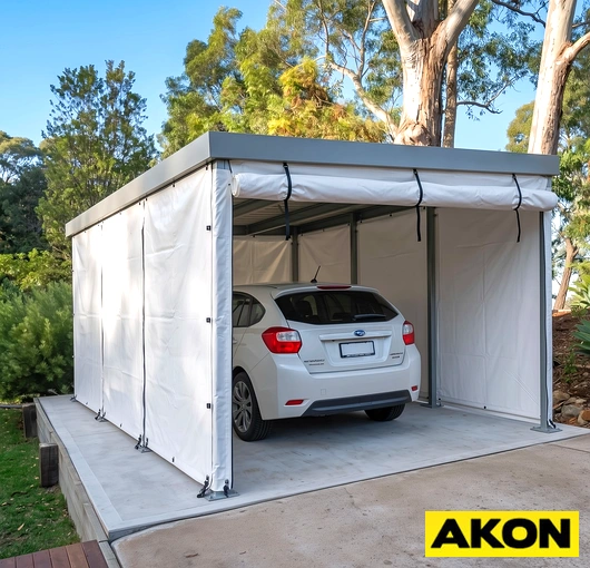 Reinforced vinyl carport panels