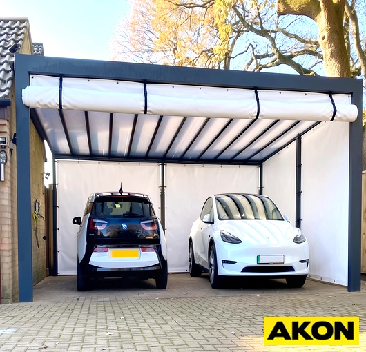 Waterproof carport side covers
