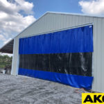 large garage door curtain