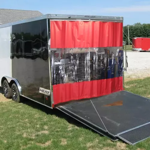 racing trailer roll up curtains