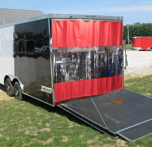 racing trailer roll up curtains