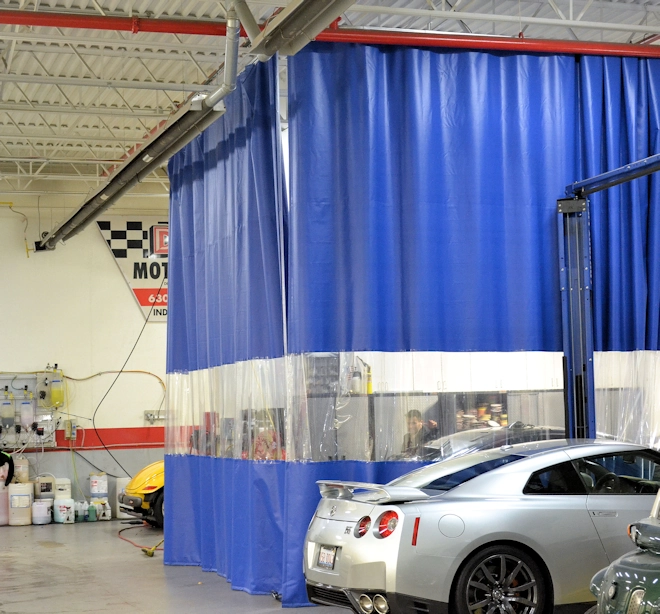 body shop prep curtains