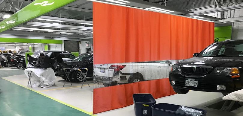 prep body shop curtain walls