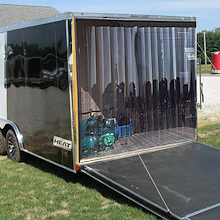 enclosed trailer strip curtains