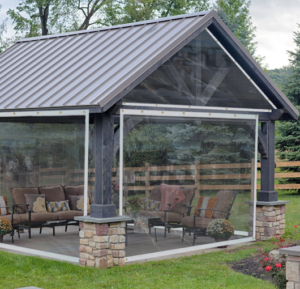 Clear Gazebo Curtains with grommets