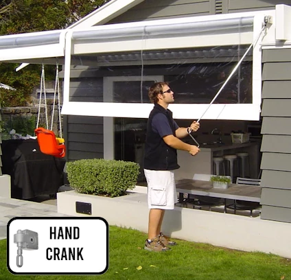 hand crank curtains