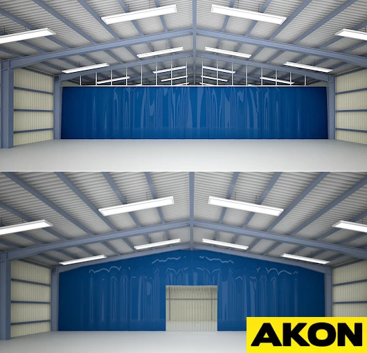 curtains for isolation in warehouse