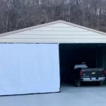 insulated garage door curtain