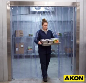 Walk in freezer strip door curtains