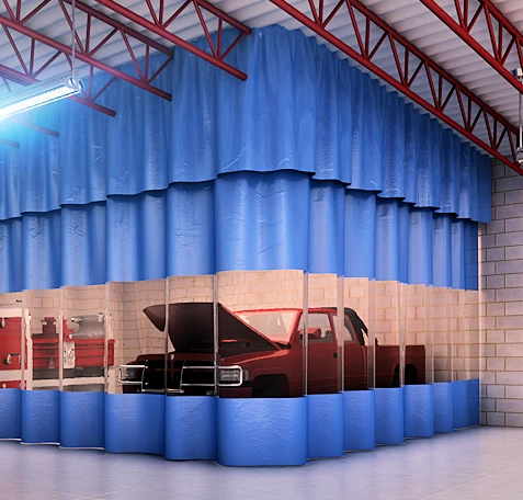 aluminum-dust-curtain-enclosure