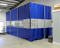 free standing curtain enclosure