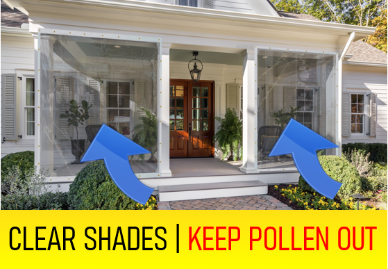 how to keep pollen off screened porch