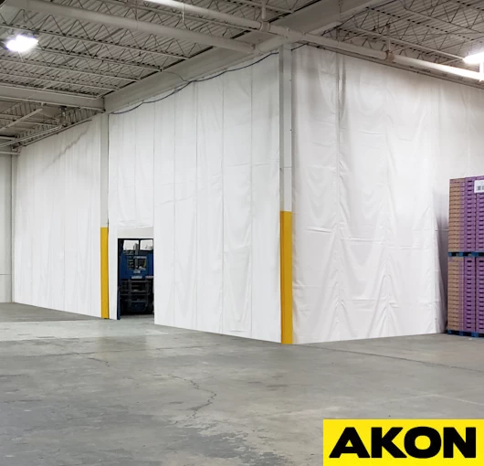 making insulated areas in a warehouse