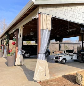 outdoor curtains on a track clear vinyl