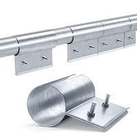 strip curtain pipe tube mount hardware