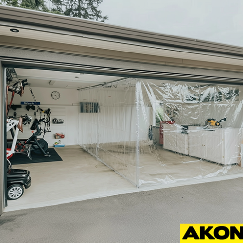 Clear Stocked Tarp Curtains