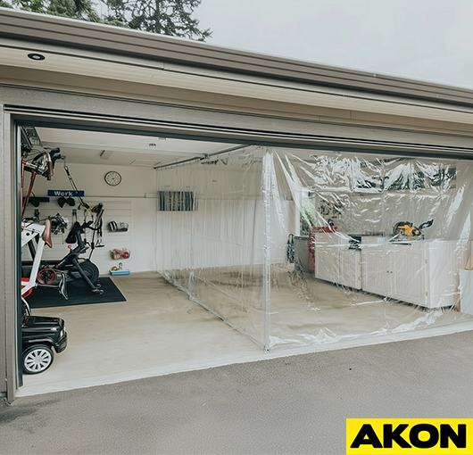 Clear Stocked Tarp Curtains