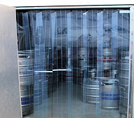 cooler and freezer strip doors