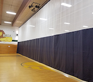 gym divider curtains walk draw