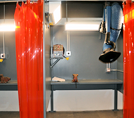 welding booth cell curtains
