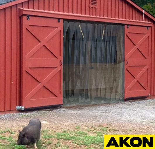 Barn door curtains for animals to access