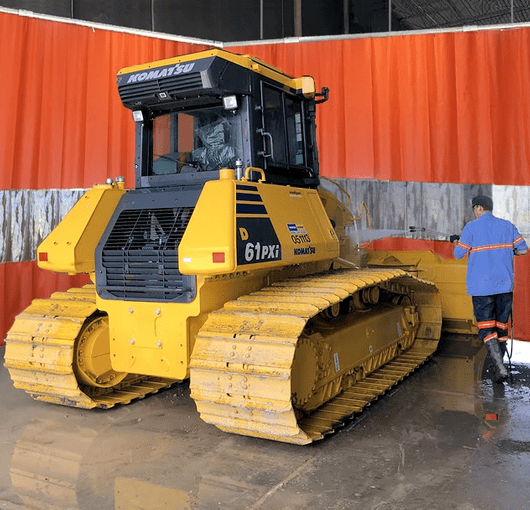 portable wash bays for heavy equipment