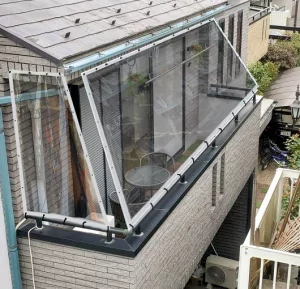 clear balcony rain curtains transparent