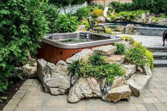 plant cover for backyard hot tubs