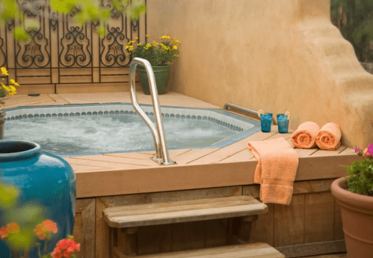 soft hued walls for hot tubs