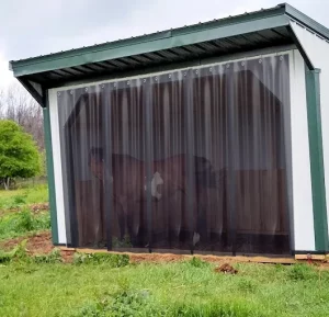Horse Barn Mesh Curtains for horses and cows