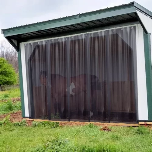 Horse Barn Mesh Curtains for horses and cows