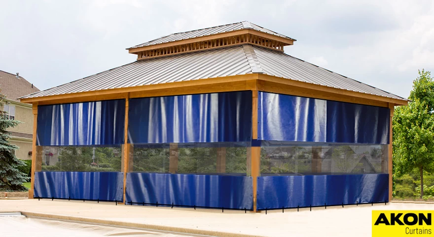 Pavilion plastic side walls PVC winterize