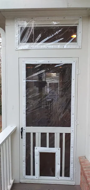 Screen Door Cover Clear VInyl