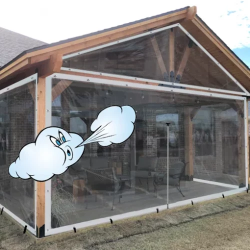 clear wind blocker for patio