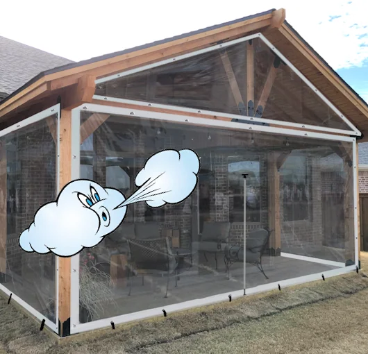 clear wind blocker for patio