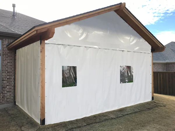 insulated patio enclosure with windows