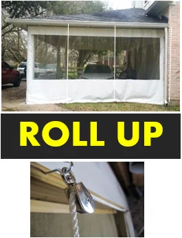 pavilion enclosure - roll up mounted pavilion enclosure - roll up mounted