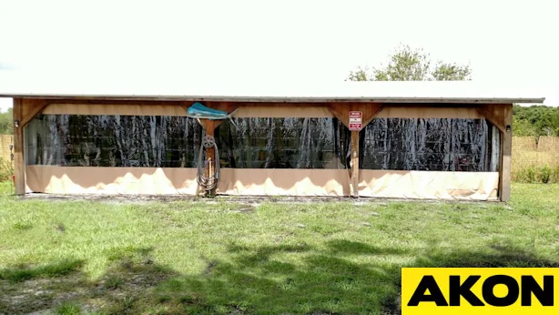 pole barn curtains to keep rain out