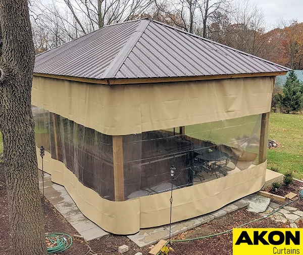 retractable pavilion enclosures and side walls to keep winter out