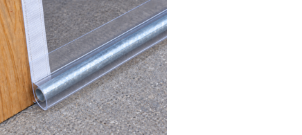 Bottom pocket on a clear tarp