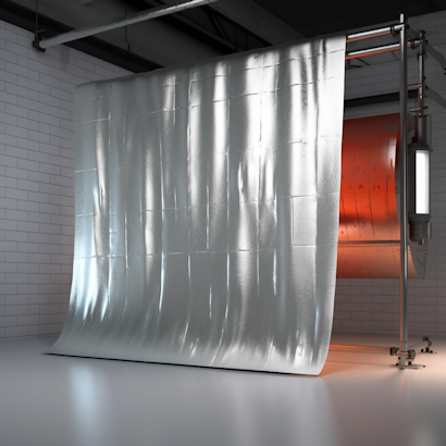 heat barrier curtain for high temperature area