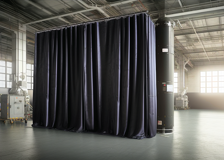blackout drape curtains retractable industrial