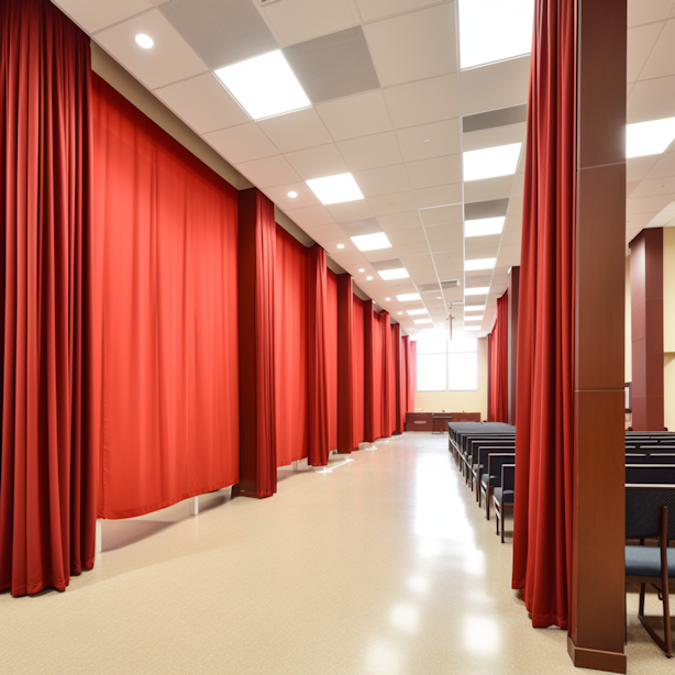 church divider curtains for separation