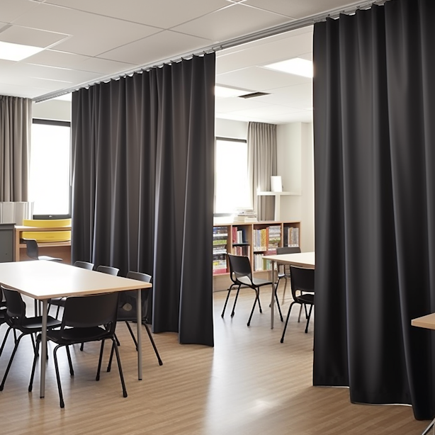 commercial classroom divider curtains