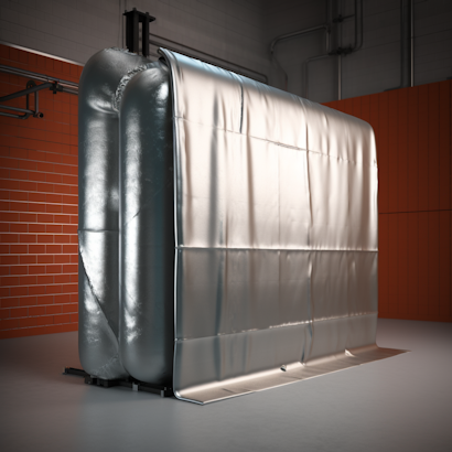 heat barrier curtain for high temperature area