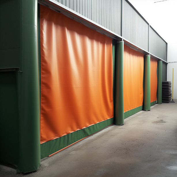 insulated curtain enclosure outdoors industrial