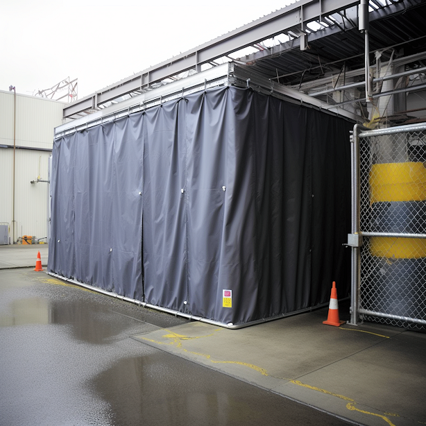 insulated curtain enclosure outdoors industrial