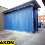 industrial enclosure curtains outdoors