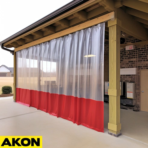 retractable outdoor curtain on a track 2